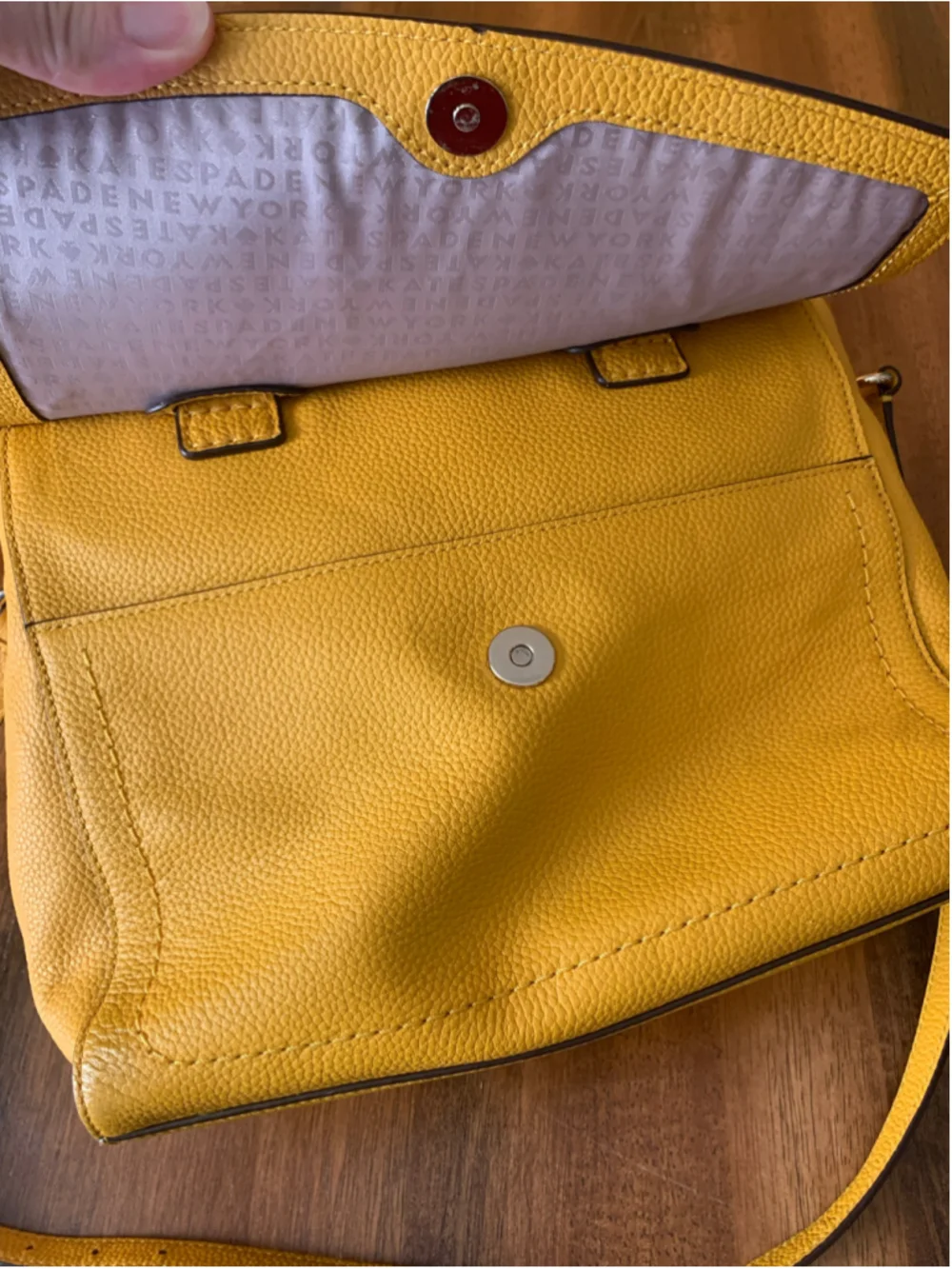 Kate Spade Margaux Saffron Yellow Satchel – Pebbled Leather Crossbody Tote